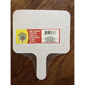 Teaching Tree White Mini Dry Erase Paddle Board Double Sided 8" x 6". Sealed New